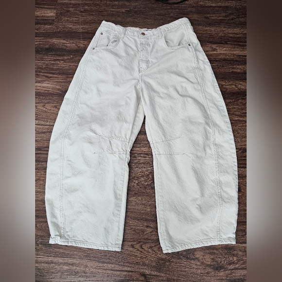 We The Free Denim - We The Free Free People  Lucky You Mid Rise Barrel Jeans Size 31